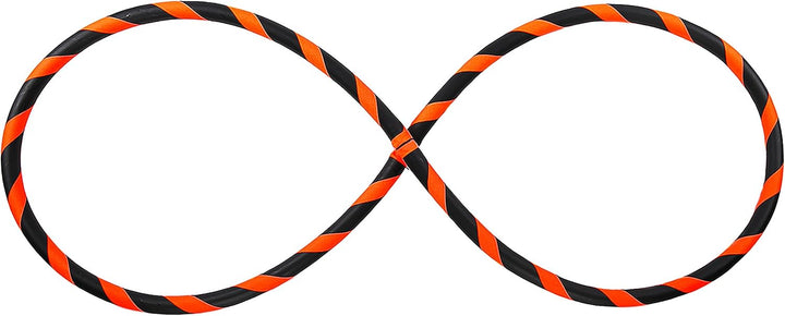 Faltbarer Anfänger Hula Hoop Reifen, Ø90/95/100/105cm Ø100cm Neon-Orange, Ø100cm Neon-Orange