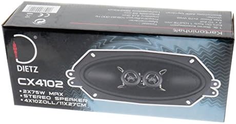Dietz 2-Wege Stereo-Lautsprecher,Doppelschwingspule, 4 * 10, 2 * 75 W, 1 STK