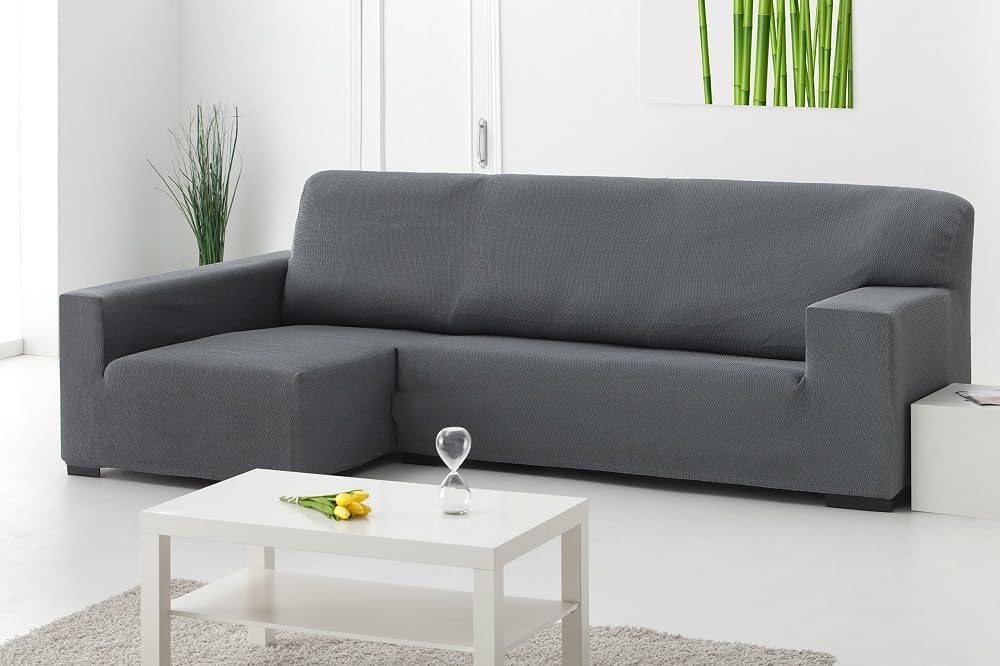 Martina Home - Elastischer Bezug für Sofa, Modell Túnez, Eckteil rechts, Stoff, Beige, 3-Sitzer, BRA