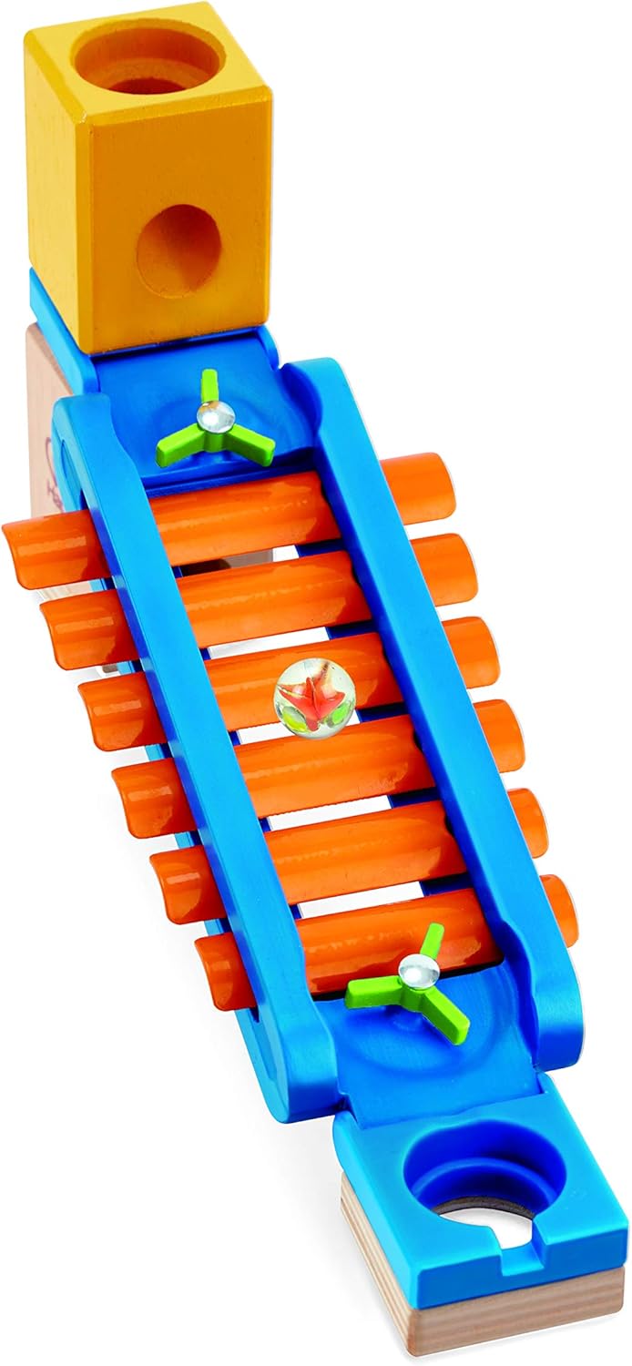 Hape E6009 - Quadrilla Vertigo, Kugelbahn, Konstruktionsspielzeug, aus Holz, ab 4 Jahren &amp; 6022 - Kl