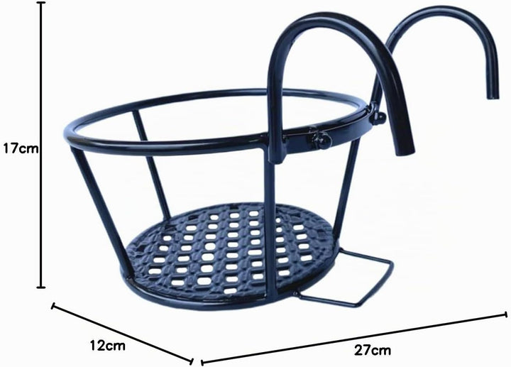 OFFSCH 1stück Abnehmbarer Blumentopf Halter Aus Schmiedeeisen Hängeregal Für Balkon Garten Und Terra