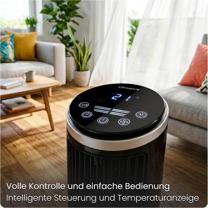 Turmventilator 102cm Standventilator mit Ionisator & Aroma-Clip IONIC, 5,8 m/s Wind, 90° Oszillation