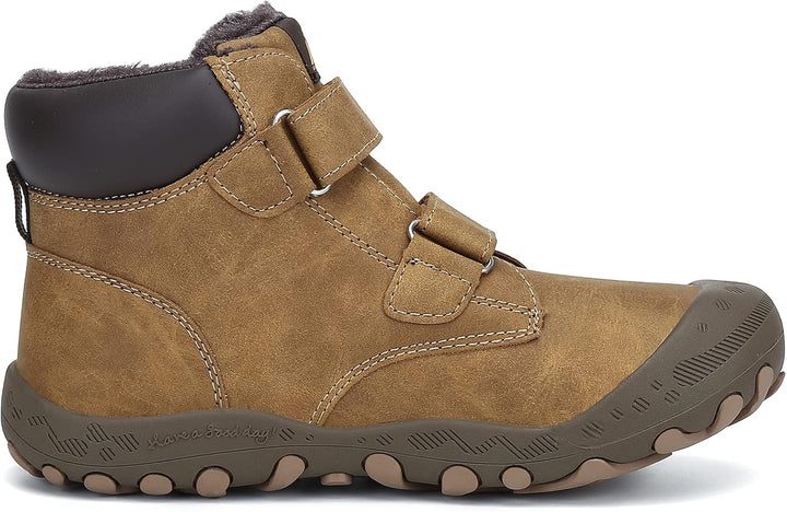 Mishansha Kinder Winterschuhe Gefüttert Winterstiefel für Jungen Mädchen Gr.24-38 25 EU Braun, 25 EU