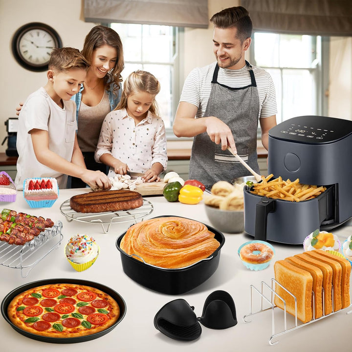 Heissluftfritteuse Zubehör für COSORI Turboblaze 5,5L/6L/6,2L/6,4L/Turbo Tower Pro 10,8L, Quadratisc