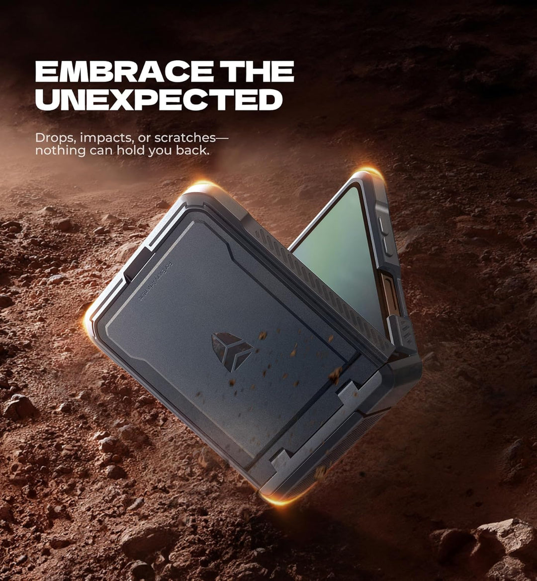 Dexnor Kompatibel mit Samsung Galaxy Z Flip 7 Hülle (2025) mit Dual Kickstands & Auto-Close Scharnie