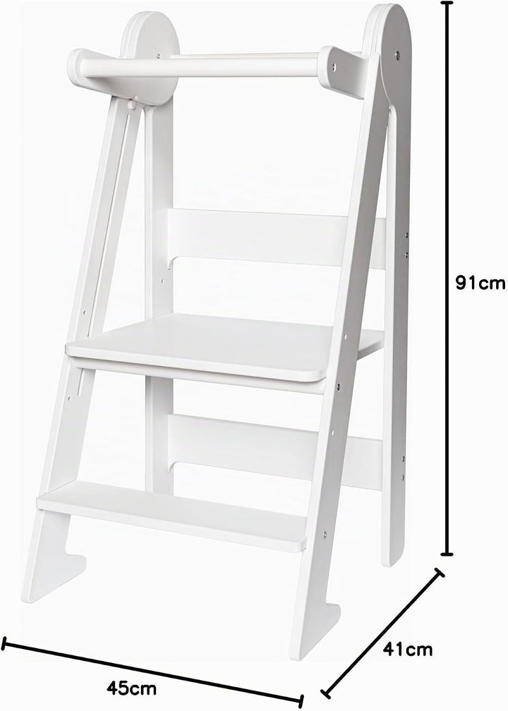 TOYBOX Lernturm Klappbar, Lernturm für Kinder, Höchste Sicherheit, Montessori Lernturm ab 1 Jahr, Kü