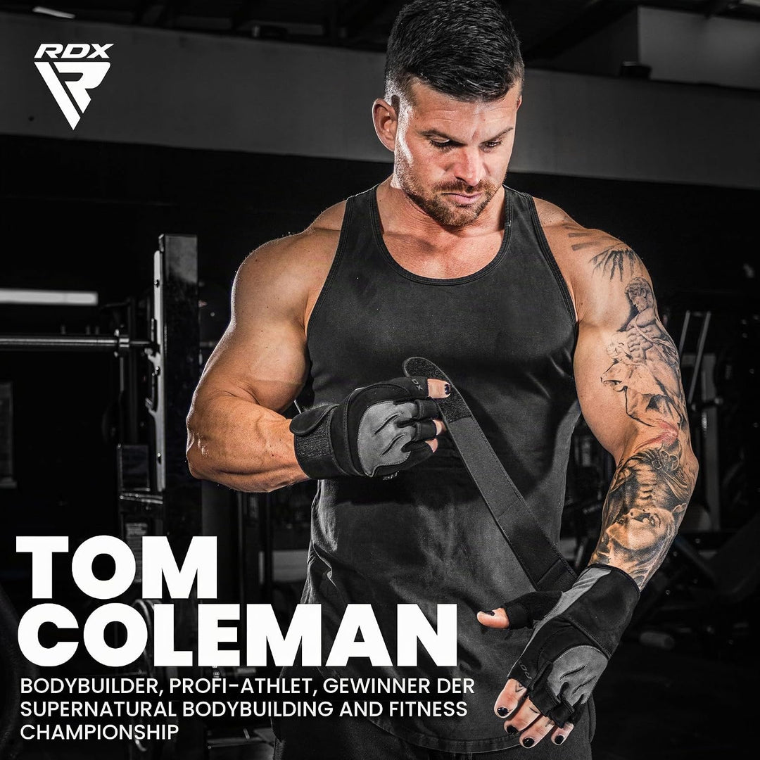 RDX Fitness Handschuhe Herren Damen, Trainingshandschuhe Krafttraining handgelenkschutz für Gewichth