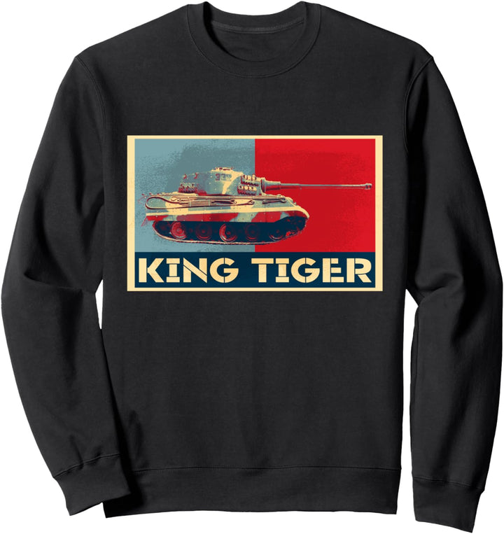 King Tiger Panzer Panzer Panzer WW2 Militär Panzer Fahrzeug AFV Jungen Sweatshirt