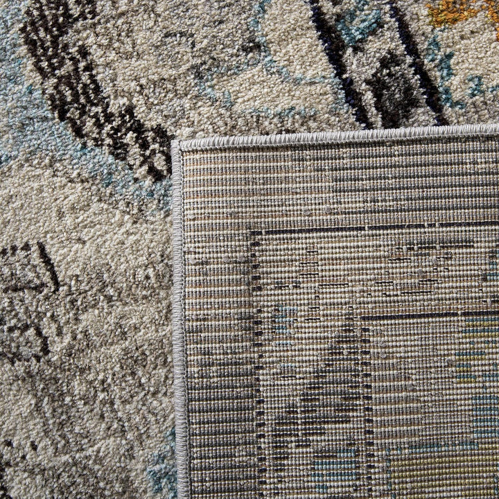 SAFAVIEH Boho Teppich für Wohnzimmer, Esszimmer, Schlafzimmer - Monaco Collection, Kurzer Flor, Grau