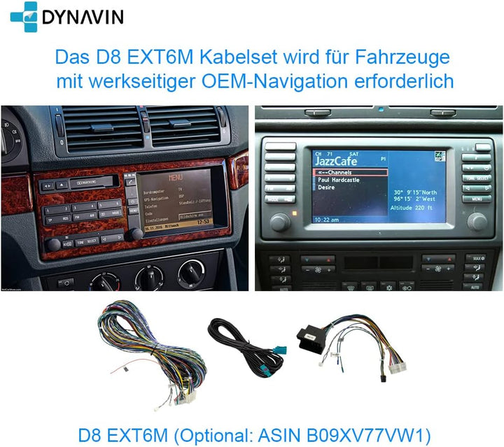 DYNAVIN Android Autoradio Navi für BMW 5er E39 1996-2003 Range Rover 2002-2004, 7 Zoll OEM Radio mit