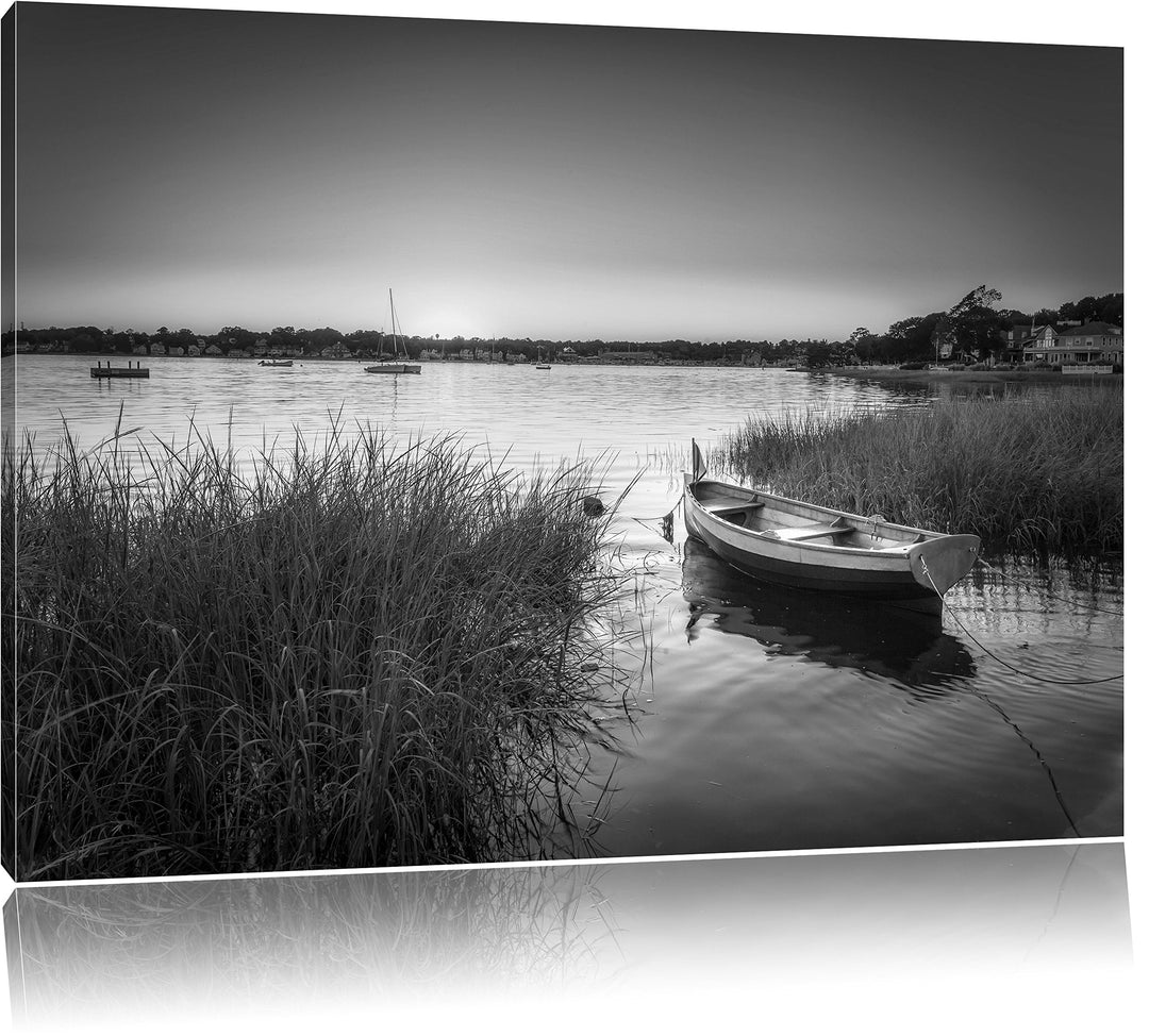 Pixxprint Segelschiffe an der Küste als Leinwandbild/Grösse: 100x70 / Wandbild/Kunstdruck/fertig bes