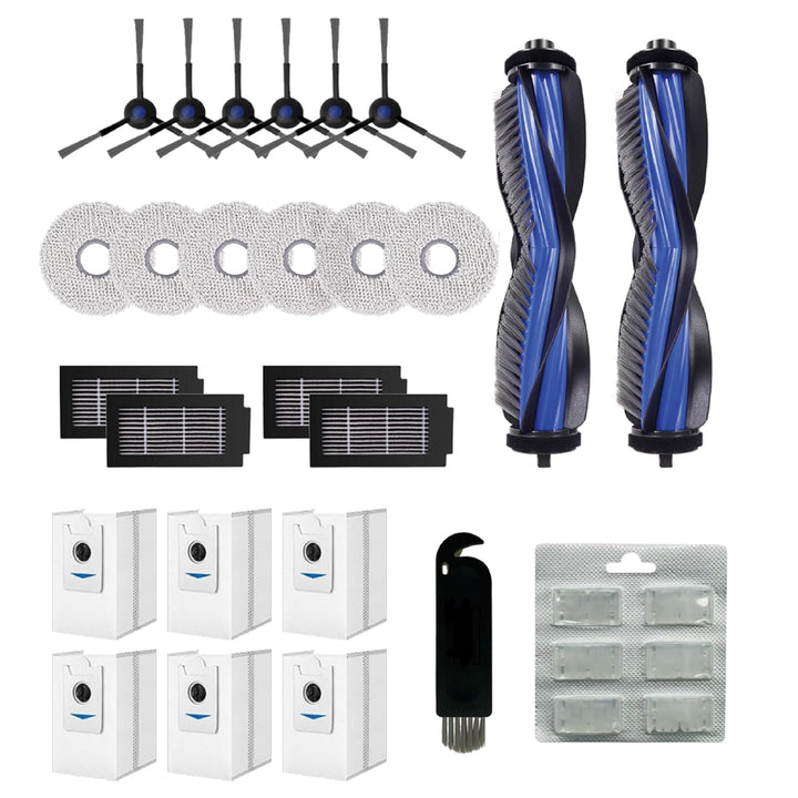 24 Stück Zubehör-Set Passend für Ecovacs Deebot T50 Omni/T50 Pro Omni, 1 Hauptbürste, 4 Filter, 6 Se