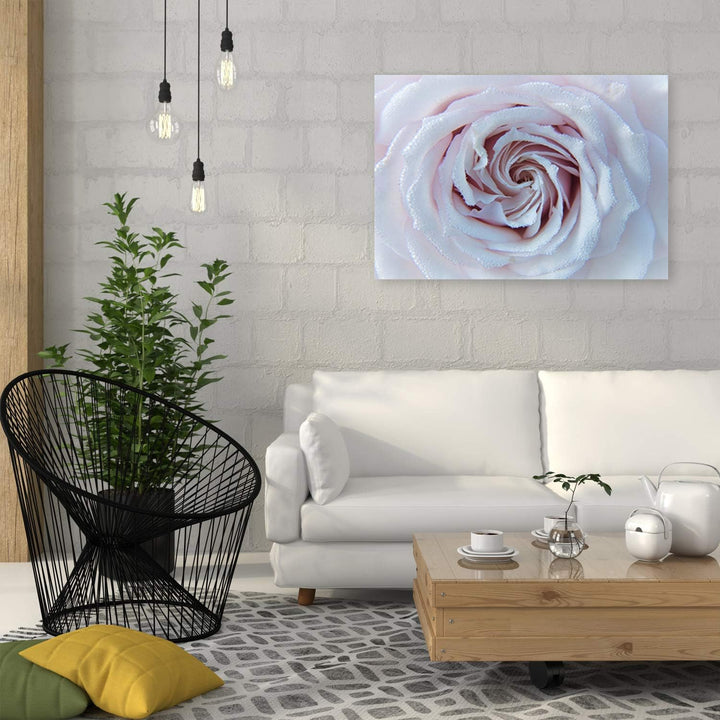 Leinwandbild XXL Rose Wandbild Kunst für Wohnzimmer Weiss 120x80 cm M14573 120x80 cm, M14573 120x80