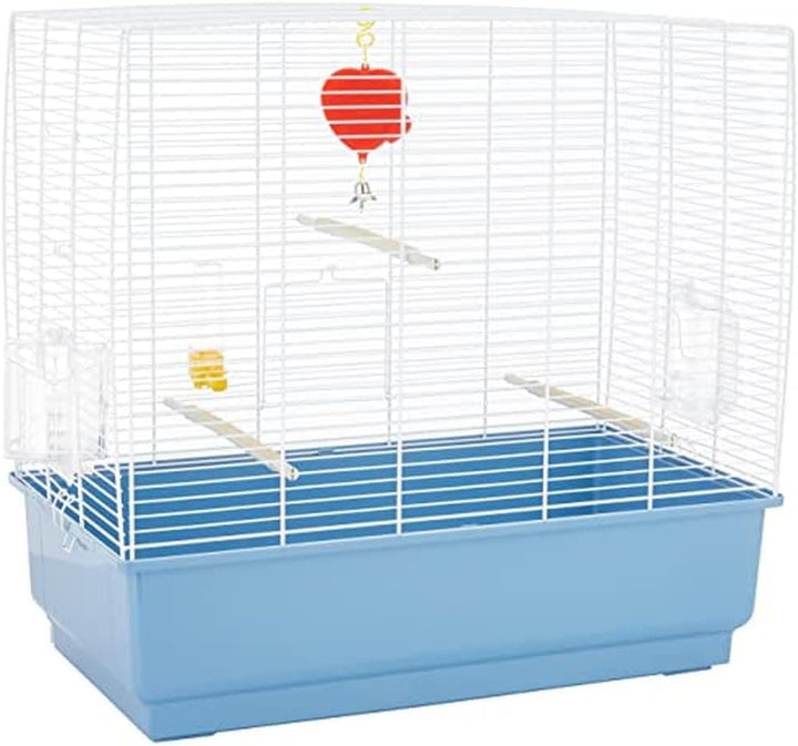 Ferplast Vogelkäfig Wellensittich Käfig Exotenkäfig, inkl. Vogelspielzeug, Vogel-Futternapf, Vogel-S