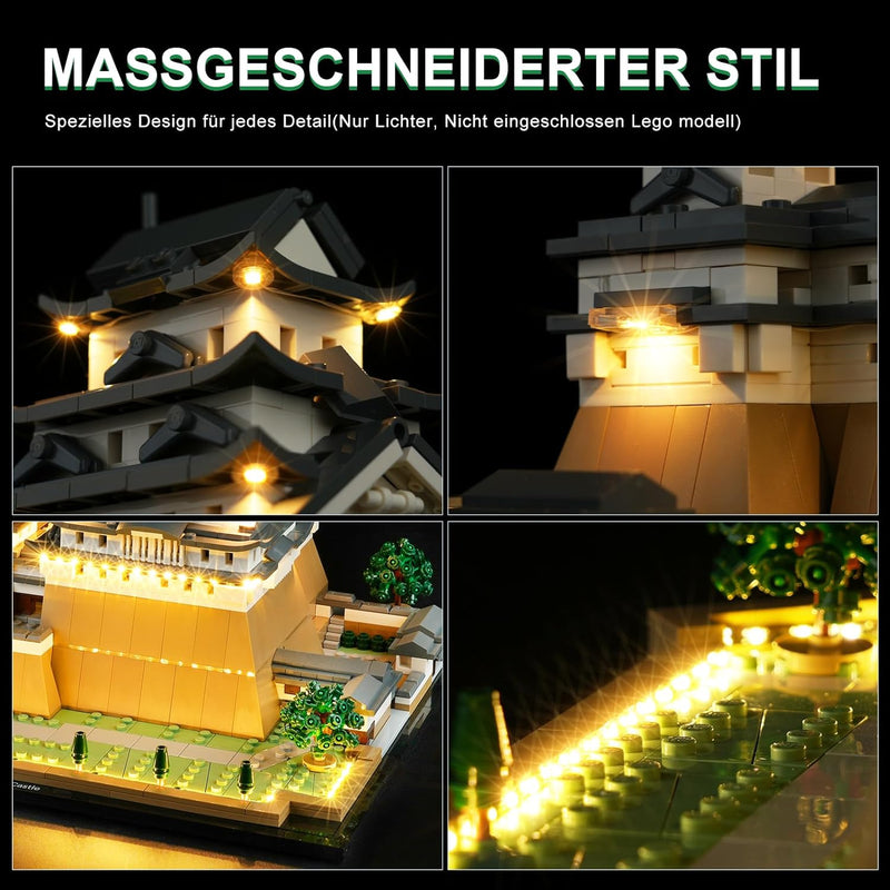 cooldac Led Licht Kit für Lego 21060 Architecture Burg Himeji, Kreative Dekorlichter Set Kompatibel