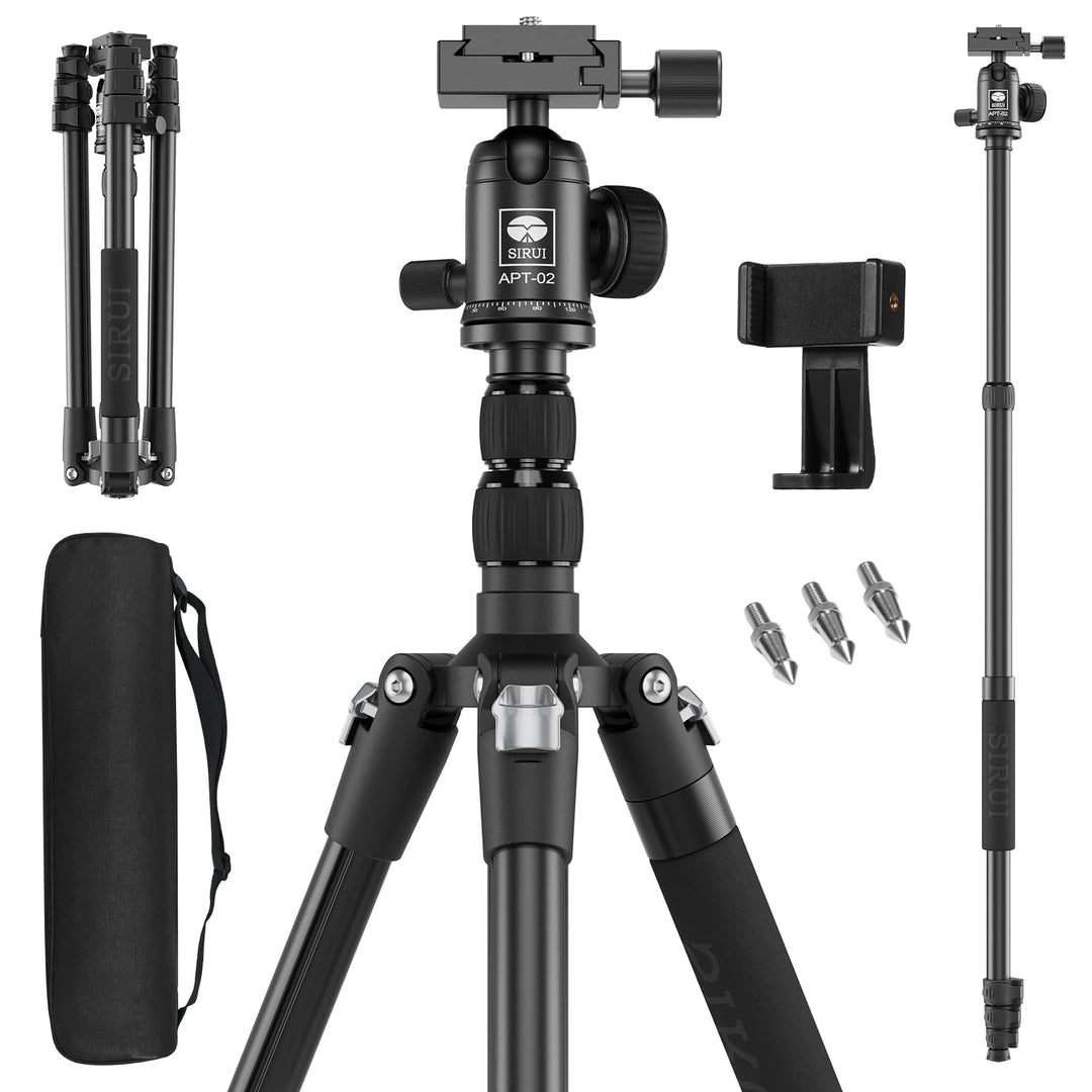 SIRUI APT-02 Stativ Kamera Einbeinstativ 2-in-1, 200 cm höhenverstellbar, mit 360° Kugelkopf, max. T