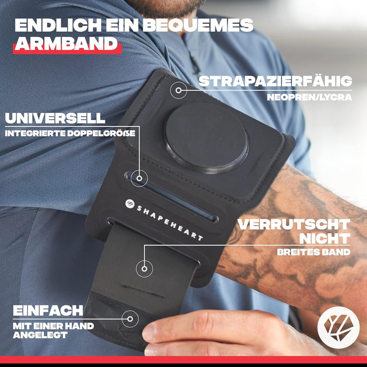 Shapeheart - Sportarmband Mit Universeller Abnehmbarer, mit abnehmbaren magnetischen Hülle 2XL - Sma