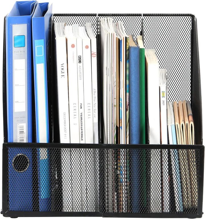 EasyPAG 4 Ablagefächer A4 Metall Büro Schreibtisch Organizer Akten Dokumenten Ablage Zeitschriften H
