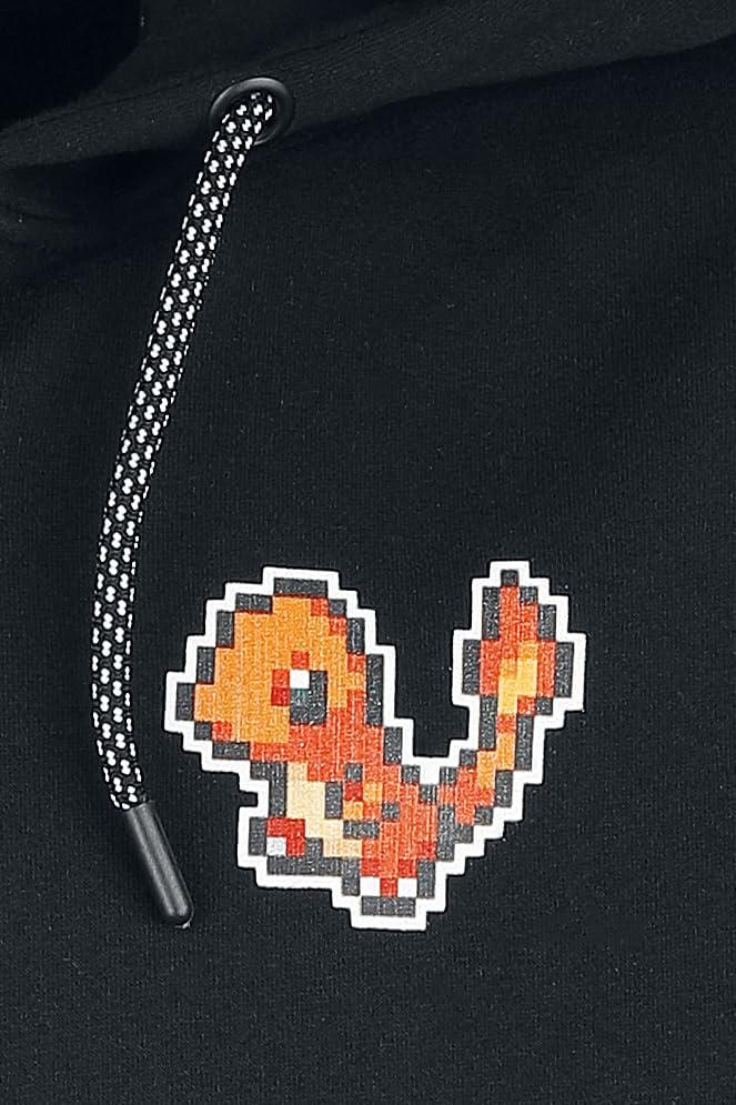 Pokémon Charmander Männer Kapuzenjacke schwarz M 60% Baumwolle, 40% Polyester Gaming