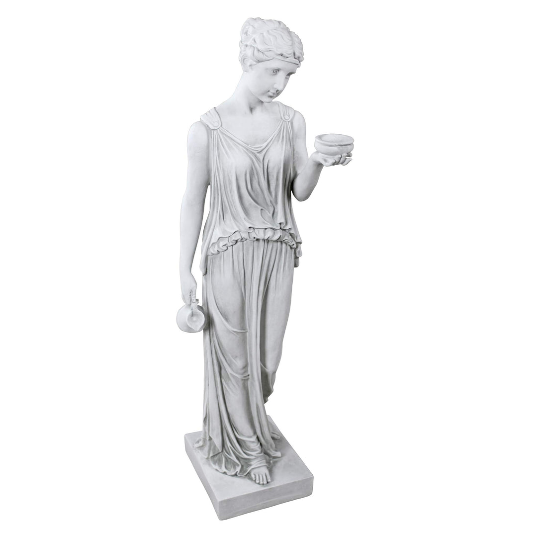 Design Toscano Hebe, die Göttin der Jugend griechische Gartenstatue, Polyresin, antikes steingrau, g