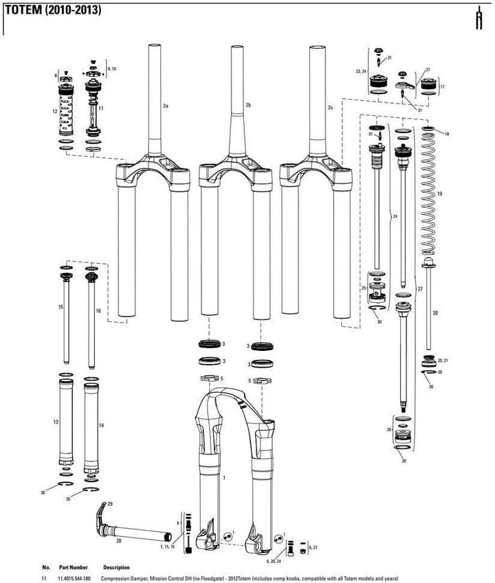 RockShox Totem Dämpfer Und Komponent 5 Schwarz, 5 Schwarz