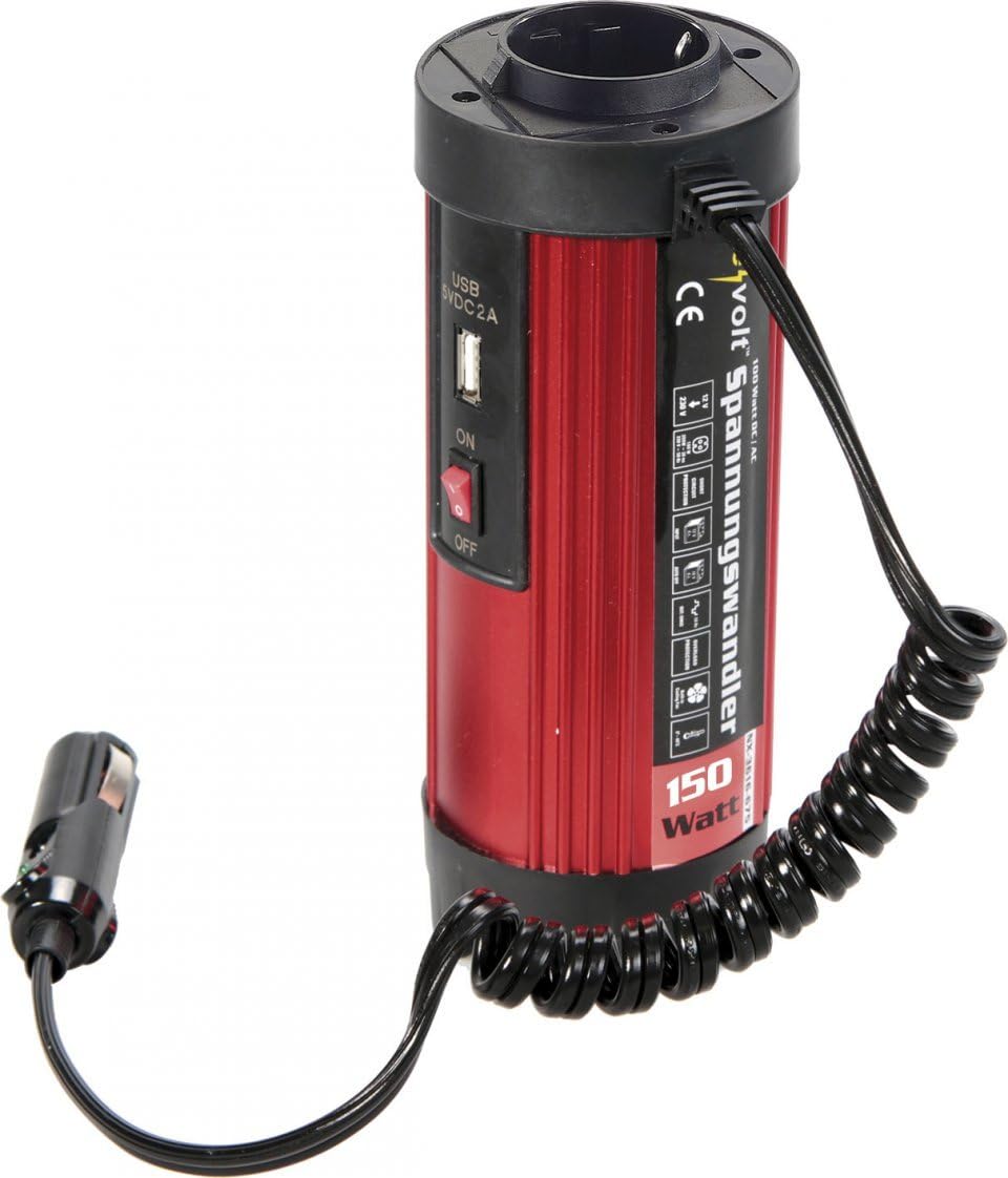revolt Stromumwandler: Kfz-Spannungswandler mit 230-V-Steckdose und USB, bis 300 Watt (Spannungswand