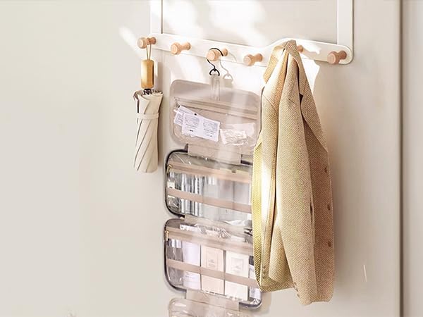 BAGSMART Kulturbeutel kulturtasche Damen, Kulturtasche zum Aufhängen, Toiletry Bag Kosmetiktasche Re