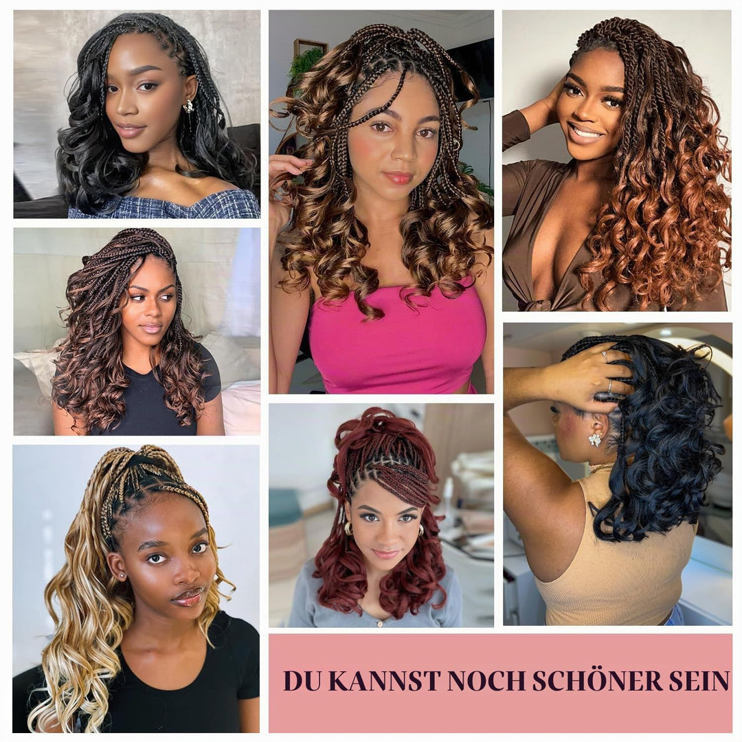 WoWCFyyds 8 Packs French Curl Braiding Hair 12 Inch Loose Wave Spiral Curly Braiding Hair Extensions
