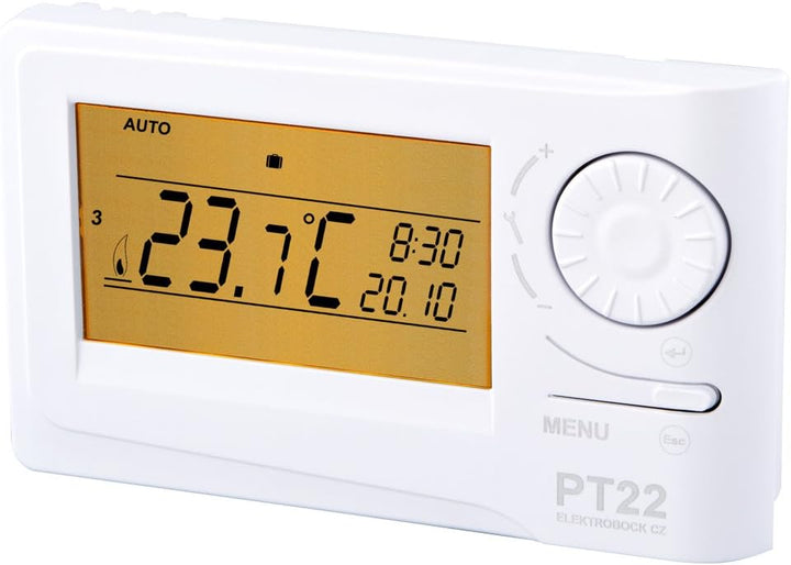 Elektrobock Digitaler Raumthermostat, PT22, 15,5x11x4 cm