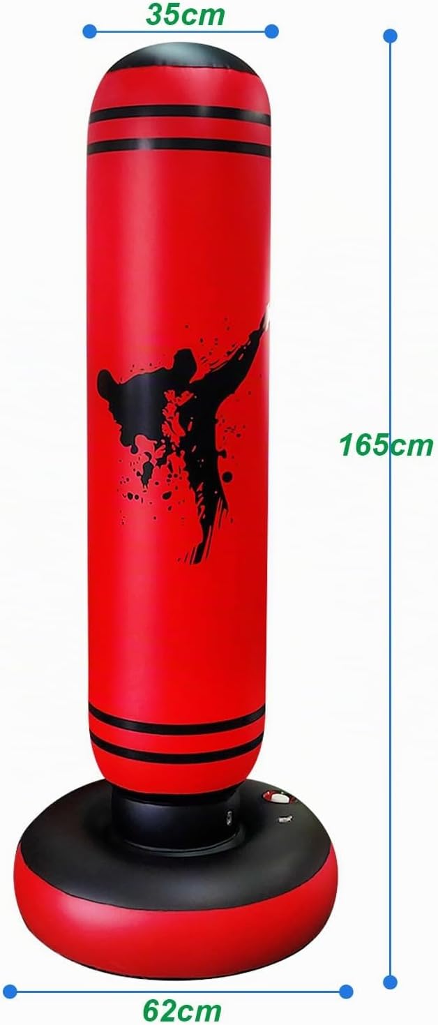 Schwerer Boxsack für Kinder Boxsack Standing Kickboxing Bag mit Stand Boxing Dummy aufblasbare Cool