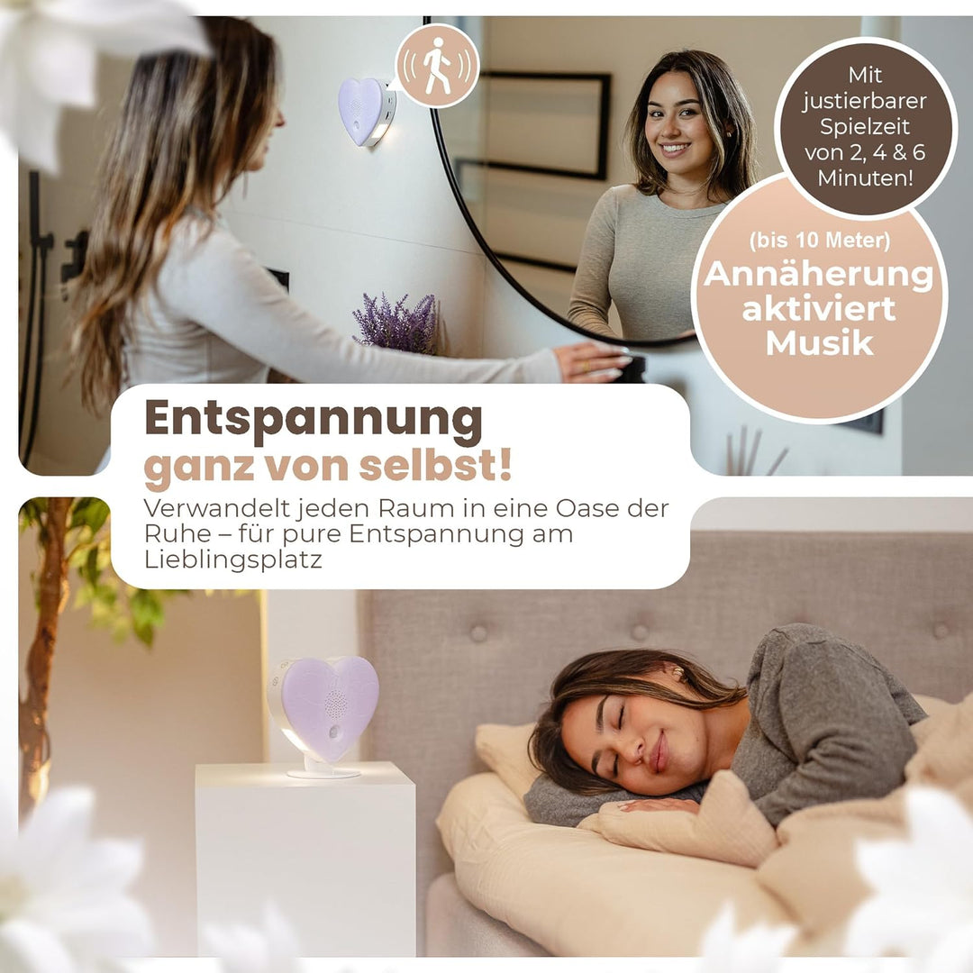 Zwitscher Naturgeräusche Box mit Bewegungsmelder - 18 brillante Klänge, Timer 2–120 Min. für Entspan