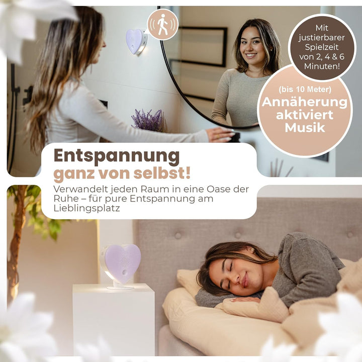 Zwitscher Naturgeräusche Box mit Bewegungsmelder - 18 brillante Klänge, Timer 2–120 Min. für Entspan