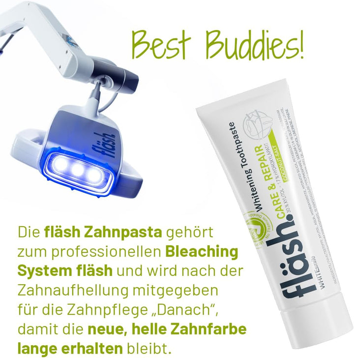 Kokos-Salz: Whitening Zahnpasta | Tägliche Pflege für weisse Zähne | 17% Hydroxylapatit | 30% Xylito