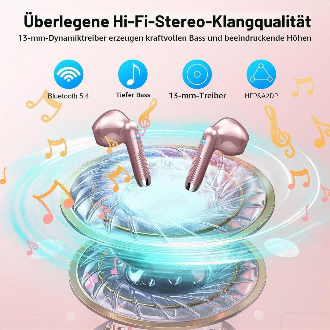 Drsaec Bluetooth 5.4 Kopfhörer, 6D Tiefer Bass In Ear Kopfhörer Kabellos Bluetooth 2026 Neu 56 Std K