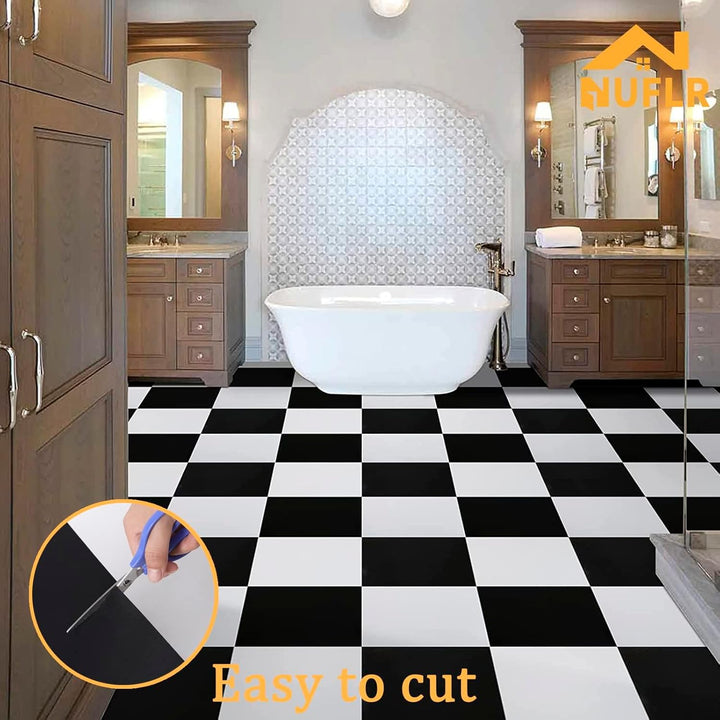 Vinylboden Selbstklebend PVC Bodenbelag Selbstklebend Fliesen Vinyl Bodenaufkleber Wasserdicht für K