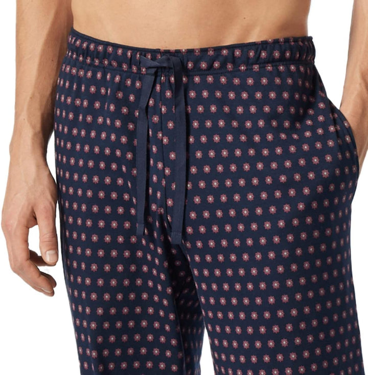 Schiesser Herren Hose Lang Bündchen Pyjamaunterteil 48 Dunkelblau, 48 Dunkelblau