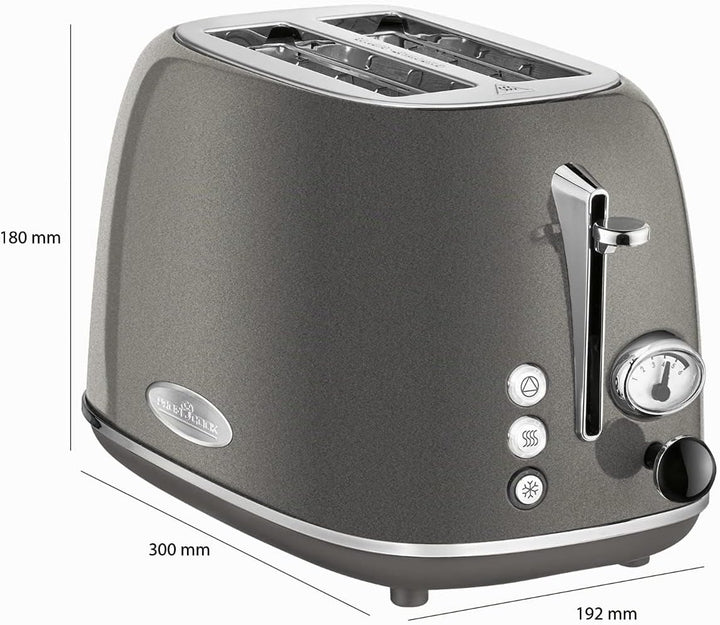 ProfiCook® Toaster im stilvollen Vintage-Design | Toaster 2 Scheiben mit Wide-Slot (extra breite Toa