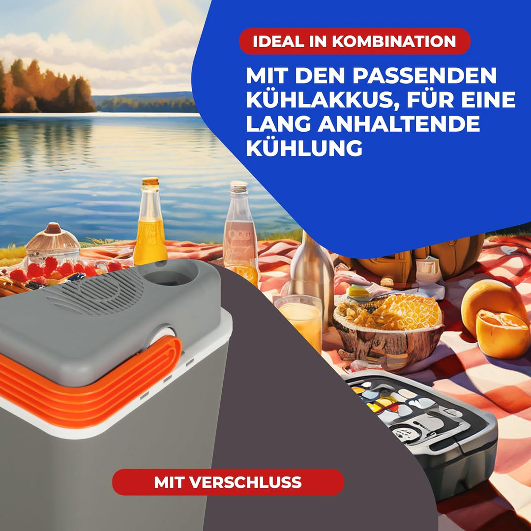 Elektrische Kühlbox und Warmhaltebox Coolbox Thermobox Picknick Camping 30 Liter Warmhaltebox 12V 23