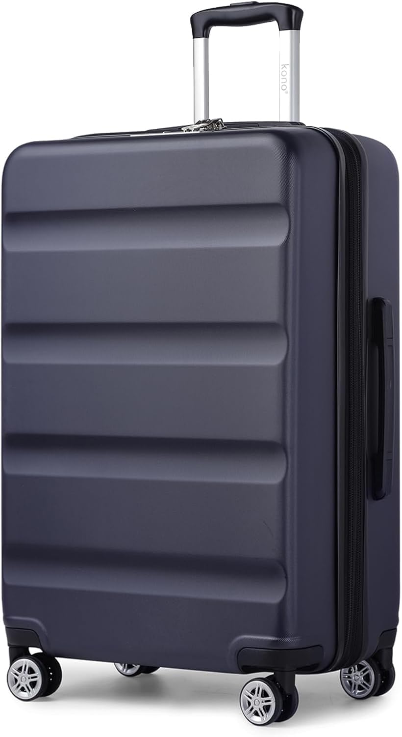 KONO Koffer Trolley Gross Erweiterbares Hartschalengepäck Leichte Koffer XL mit TSA-Schloss und 4 Do