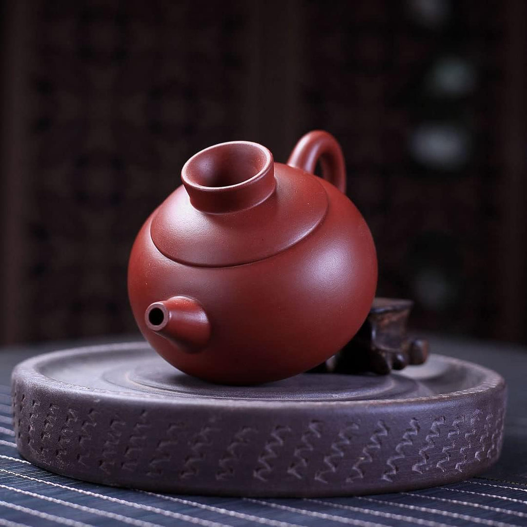 Teekanne Chinesischer Gongfu lila Sand Ton roter Topf Dahongpao Xishi für losen Gongfu-Tee (M Red SQ