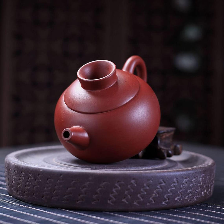 Teekanne Chinesischer Gongfu lila Sand Ton roter Topf Dahongpao Xishi für losen Gongfu-Tee (M Red SQ