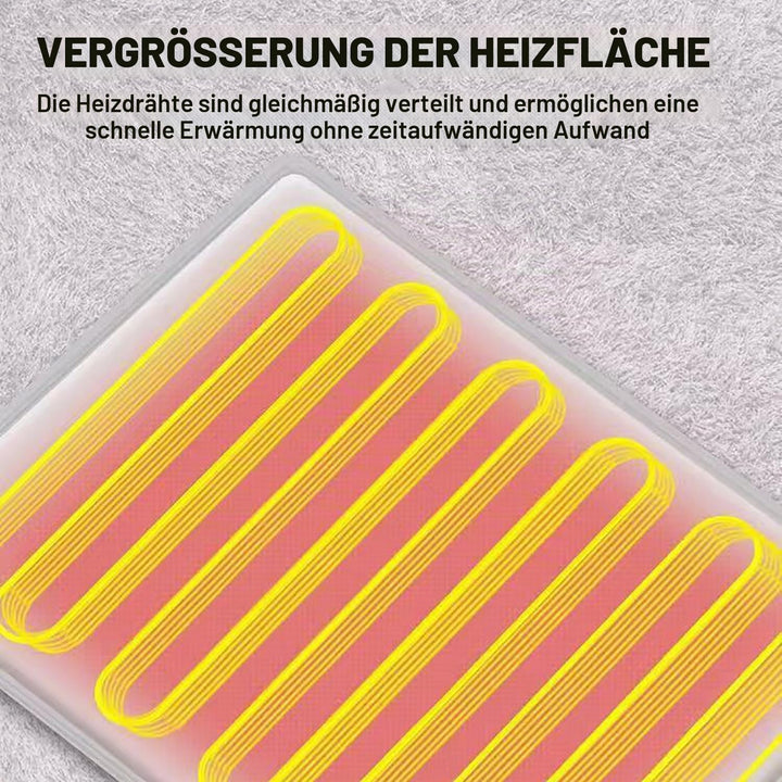 Heizmatte Fussboden，Beheizbarer Teppich，90 x 60 cm, 9 Temperaturstufen und Timer，Eheizbare Fussboden