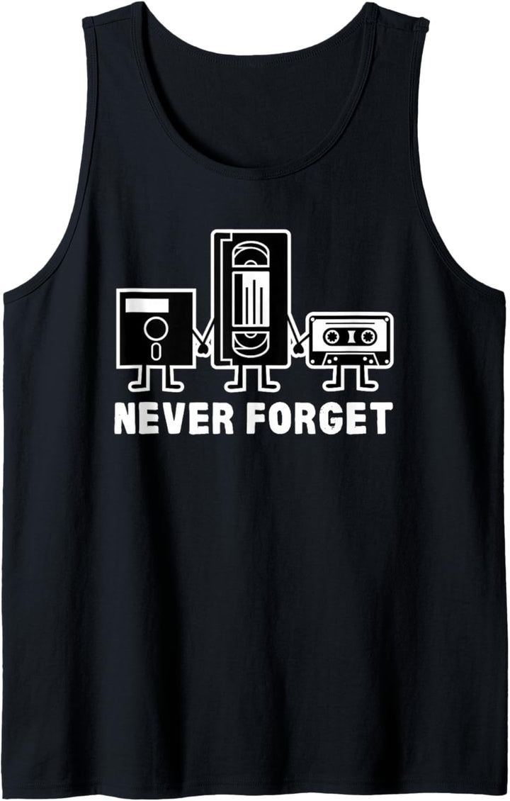 Retro Vintage Never Forget Kassette Tape Tank Top
