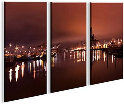 islandburner Bild Bilder auf Leinwand Hafencity Hamburg XXL Poster Leinwandbild Wandbild Art up Your