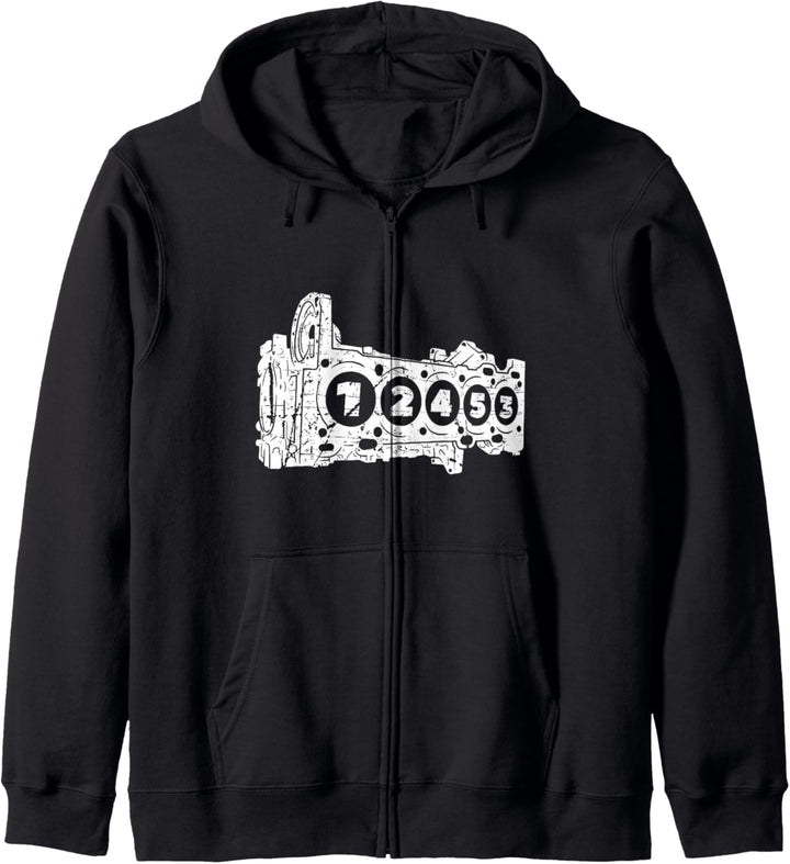 5 Zylinder Zündreihenfolge 1 2 4 5 3 KFZ Mechaniker Geschenk Kapuzenjacke