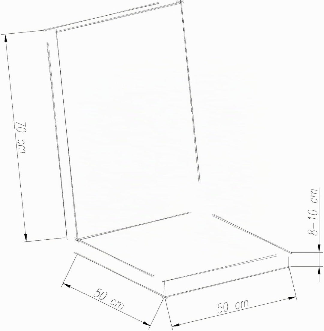 Chicreat Set mit 2 Hochlehnersesseln, 120 x 50 x 8 cm, Dunkelgrau 2er-Set, 120x50x8 cm Dunkelgrau, 2