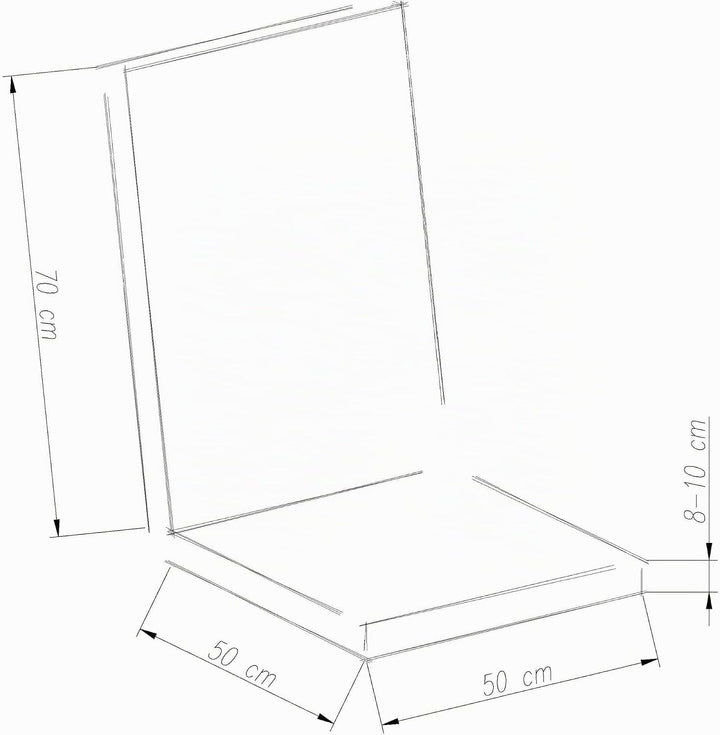 Chicreat Set mit 2 Hochlehnersesseln, 120 x 50 x 8 cm, Dunkelgrau 2er-Set, 120x50x8 cm Dunkelgrau, 2