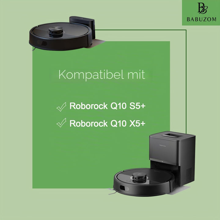 Zubehör für Roborock Q10 S5+ / Q10 X5+ Staubsauger, 1 Hauptbürste, 4 Hepa-Filter, 4 Wischtücher, 6 S