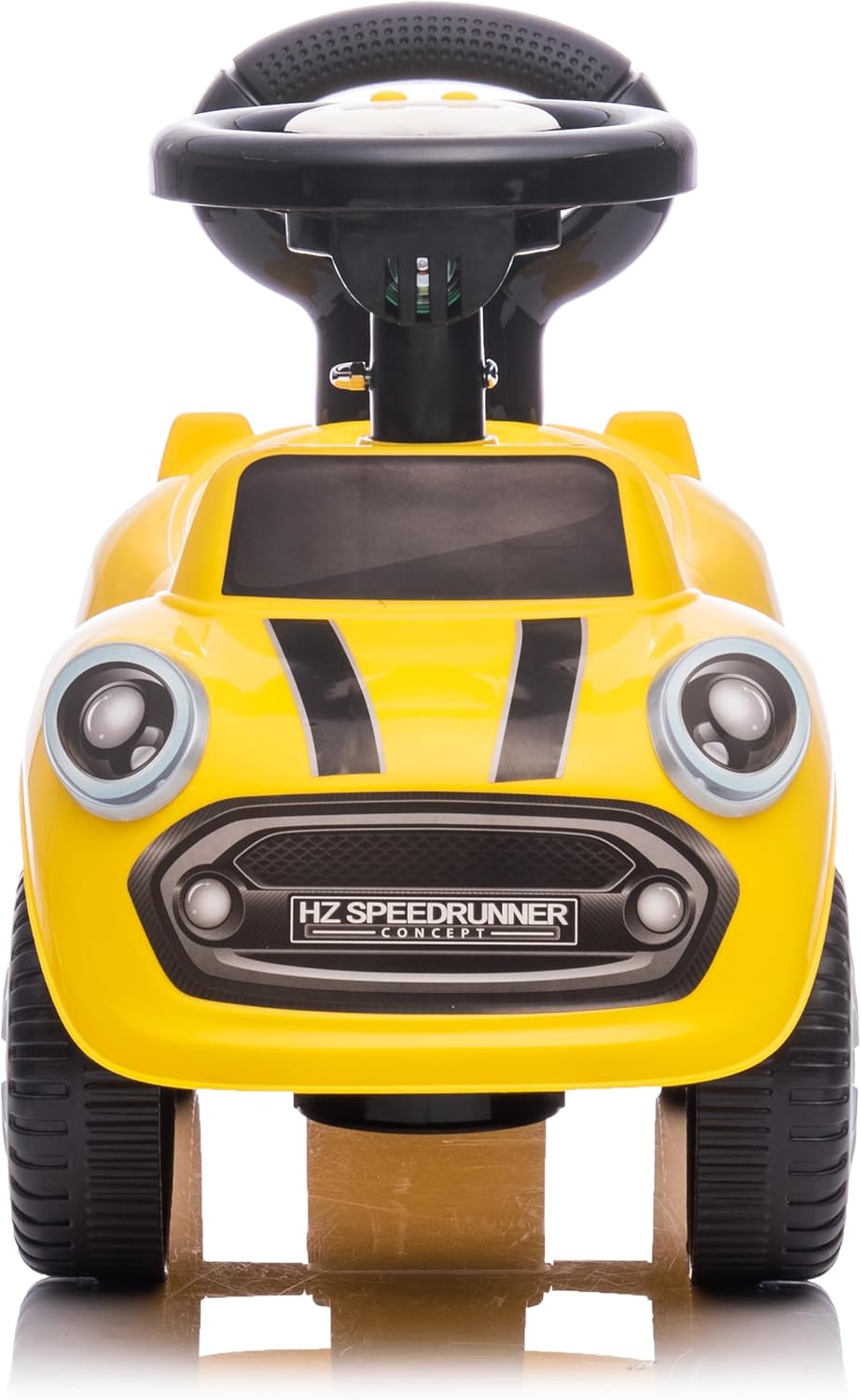 Rutschauto ab 1 Jahr, Lauflernwagen, Kinderauto Indoor, Rutschfahrzeug mit Klängen (Gelb), Gelb