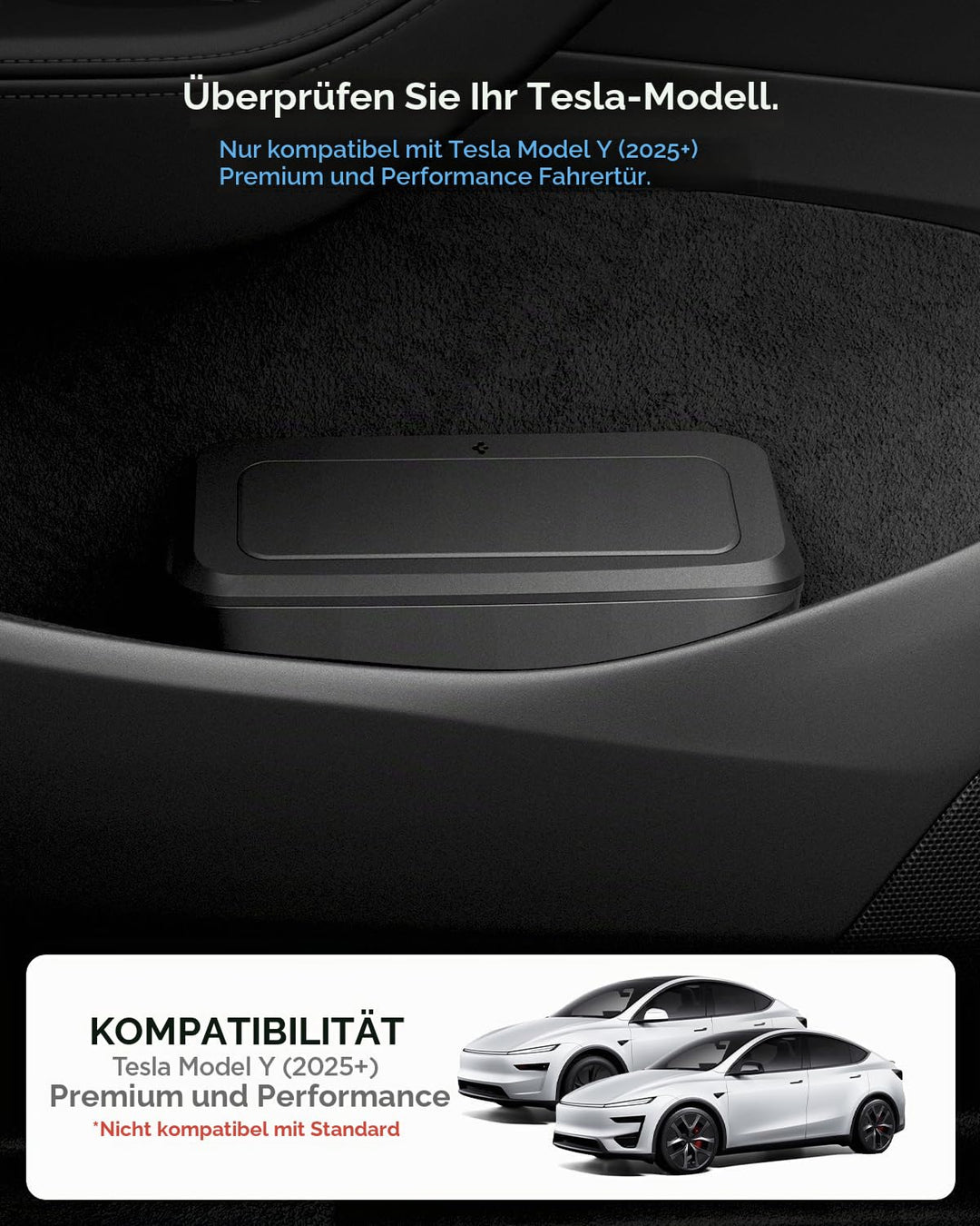 Spigen Auto Mülleimer mit Deckel für Tesla Model Y Juniper (2025–2026 Premium &amp; Performance)【inkl. 3